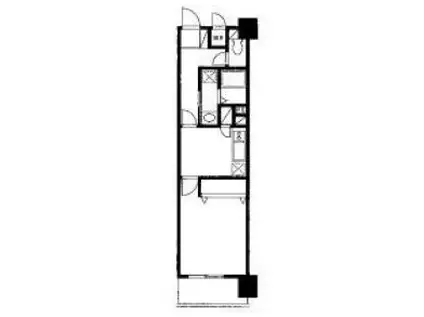 ドムール三ノ輪(1K/2階)の間取り写真