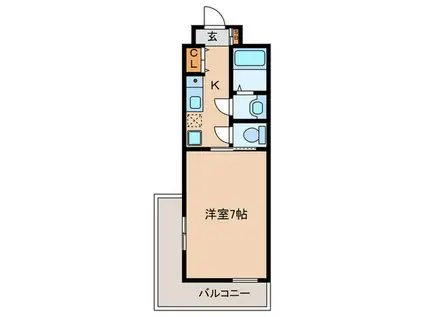 LAKIAAPARTMENT武庫之荘(ワンルーム/3階)の間取り写真