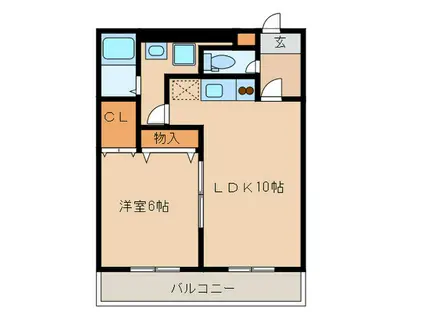 B.L.D. HANEDA(1LDK/3階)の間取り写真