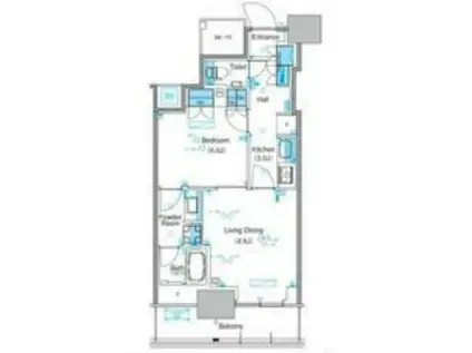 パークアクシス豊洲キャナル(1LDK/2階)の間取り写真