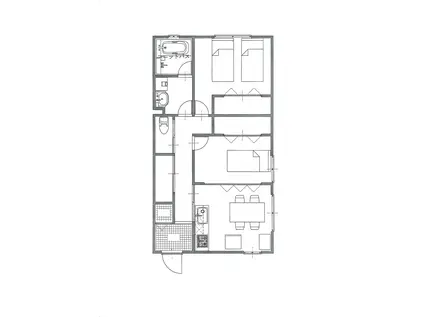 ヴィラ・タマチ(2DK/1階)の間取り写真