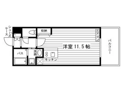 GRAND ETERNA岡山III(ワンルーム/8階)の間取り写真