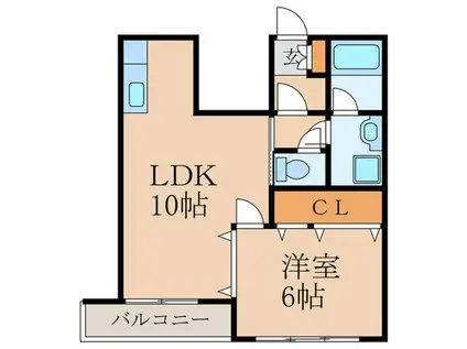 ベルシャンテ南長崎(1LDK/4階)の間取り写真