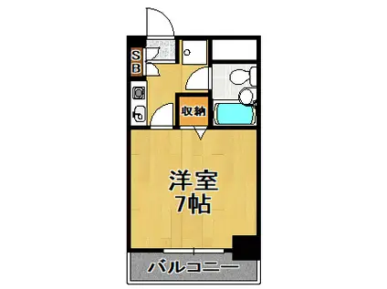 ライオンズマンション大正(1K/2階)の間取り写真