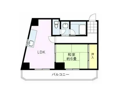 シュペリュール(1LDK/5階)の間取り写真