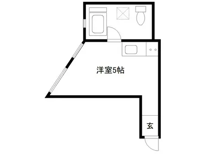 エスポワール川内(ワンルーム/2階)の間取り写真