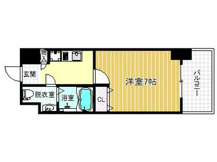 ラクラス福島野田(1K/9階)の間取り写真