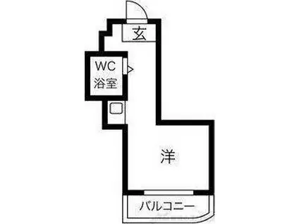 プレアール下新庄III(ワンルーム/5階)の間取り写真
