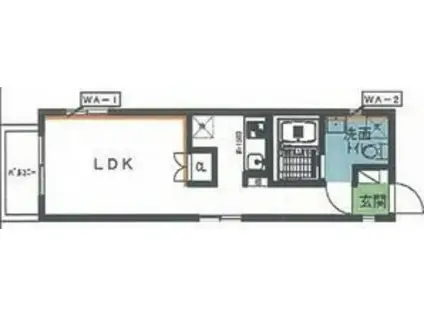 PRIMAVERA ウエスト(ワンルーム/3階)の間取り写真