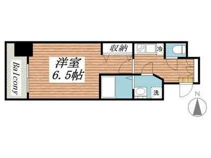 メゾン・ド・ヴィレ芝大門(1K/2階)の間取り写真