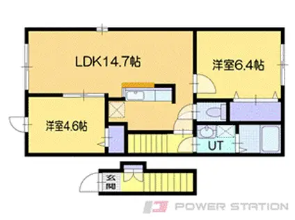 シャンドレーヌ(2LDK/2階)の間取り写真