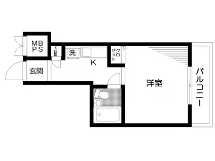 日神パレステージ目白(ワンルーム/4階)の間取り写真