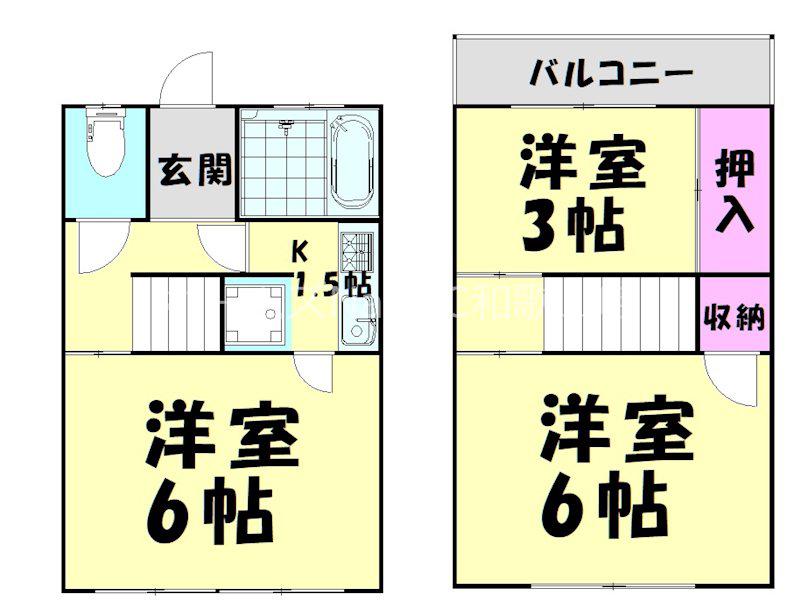 ルピナスミナト(3K/1階)の間取り写真