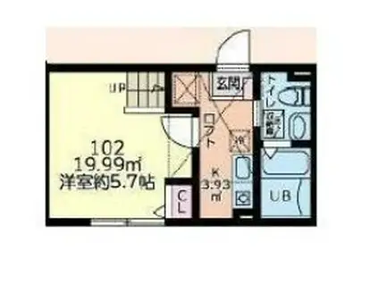 アンチョビ(1K/1階)の間取り写真
