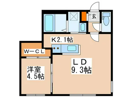 LICHTRARE円山(1LDK/4階)の間取り写真