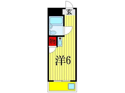 ザ・ウエスト(ワンルーム/4階)の間取り写真