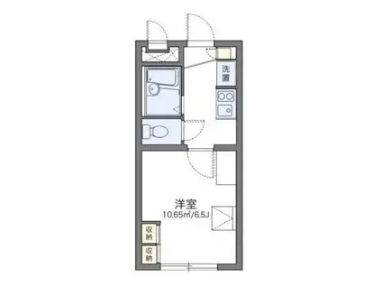 レオパレスユリパレス中野坂上(1K/2階)の間取り写真