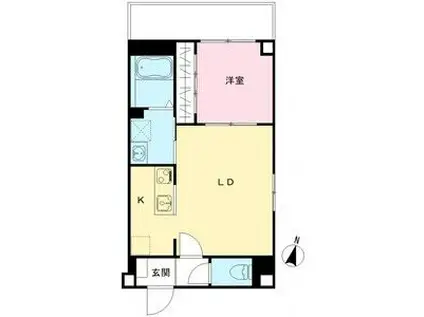 サンシエ神戸元町(1LDK/1階)の間取り写真