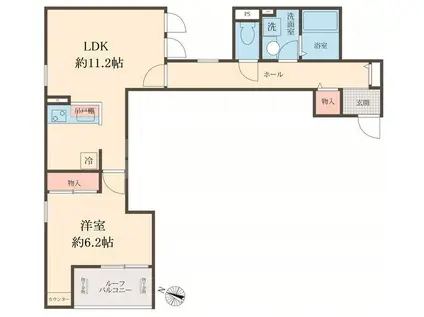 スマイル K(1LDK/3階)の間取り写真