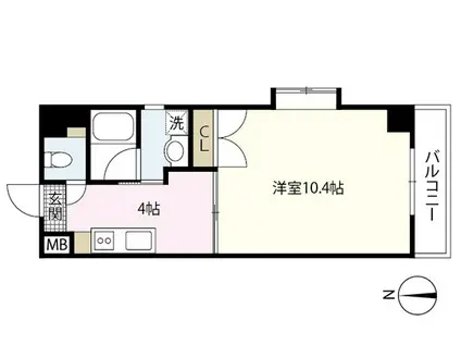 段原ヤマガタビル(1K/3階)の間取り写真