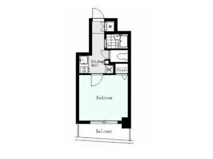 シンシア東中野(1K/2階)の間取り写真