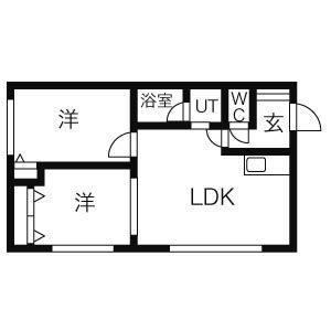 MS・SAKURA(2LDK/3階)の間取り写真