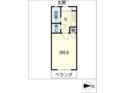 アーバン徳兵衛(1K/1階)の間取り写真