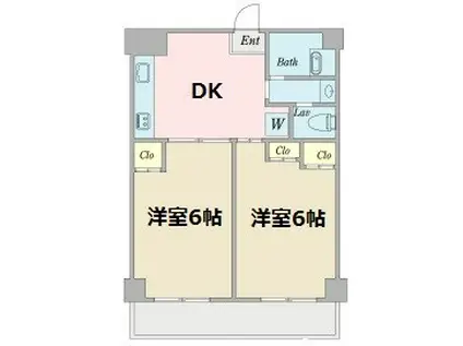 アールグラン天白(2DK/3階)の間取り写真