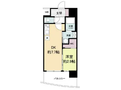 セレニテ神戸ミラクノール(1DK/7階)の間取り写真