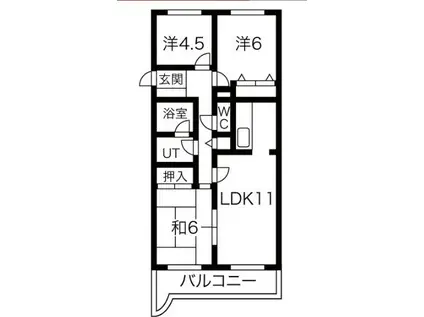 エミネンス覚王山(2LDK/3階)の間取り写真