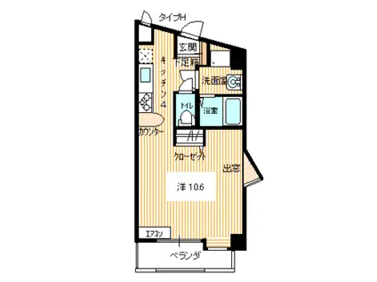アレス上田中(1K/2階)の間取り写真