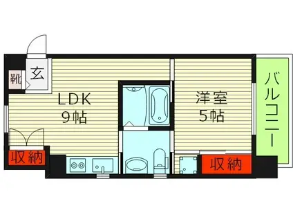 NEXT STAGE 都島(1LDK/7階)の間取り写真