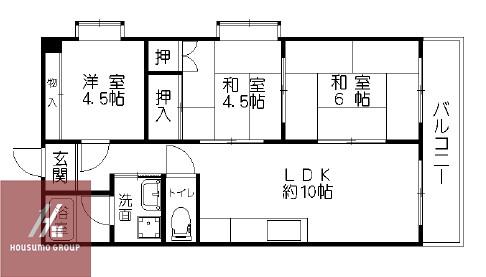 メゾンドフロール(3LDK/3階)の間取り写真