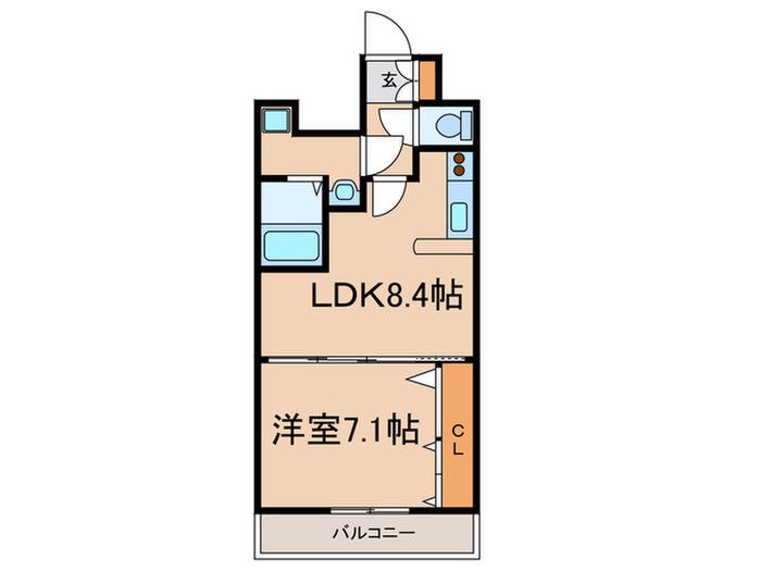 NO.65クロッシングタワーORIENT.BLD(1LDK/12階)の間取り写真