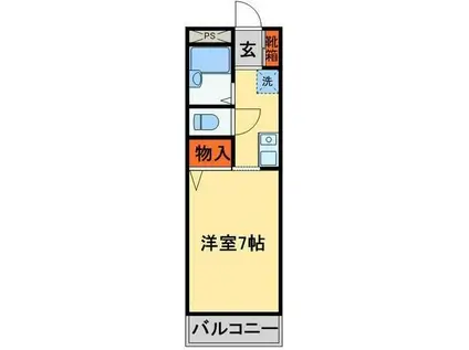 MAISON SAKURA(1K/1階)の間取り写真