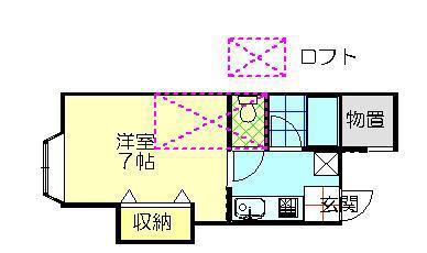 アーバンパレス新田(1K/1階)の間取り写真