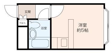 ベルピア浦賀第5(ワンルーム/1階)の間取り写真