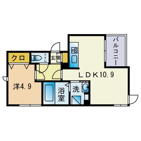 GD SASABARU APARTMENT B(1LDK/1階)の間取り写真