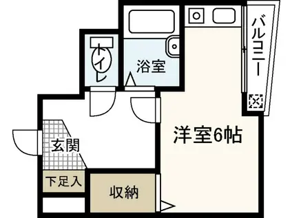 中央二反田ビル(ワンルーム/3階)の間取り写真