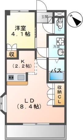 ＪＲ指宿枕崎線 宇宿駅 徒歩28分 2階建 築20年(1LDK/2階)の間取り写真