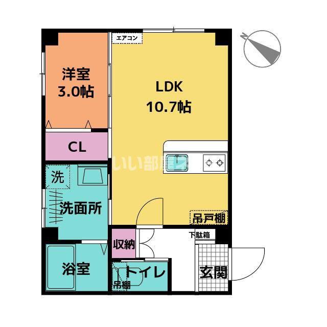 LULU KOSUGI(1LDK/1階)の間取り写真
