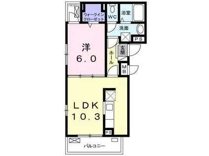 ＪＲ横須賀線 保土ケ谷駅 徒歩21分 3階建 築8年(1LDK/3階)の間取り写真