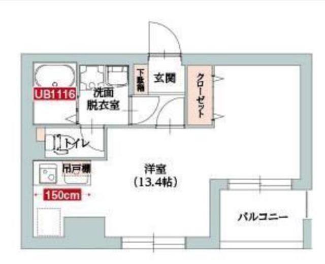 二子玉川YP(ワンルーム/3階)の間取り写真