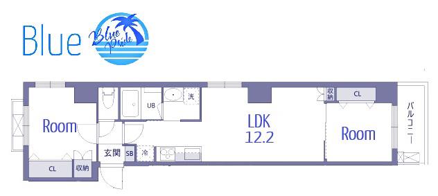 GRAND-MERE横浜大口(2LDK/7階)の間取り写真