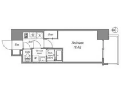 アドバンス大阪シック(1K/7階)の間取り写真