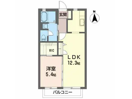 メゾン・トロワヌー(1LDK/2階)の間取り写真