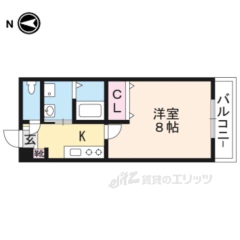 ZEN烏丸五条(1K/3階)の間取り写真