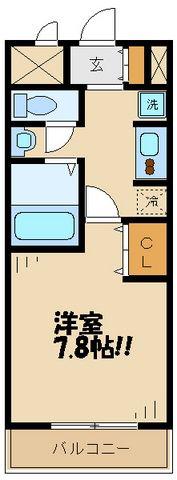 ルピナスコート柴崎(1K/3階)の間取り写真