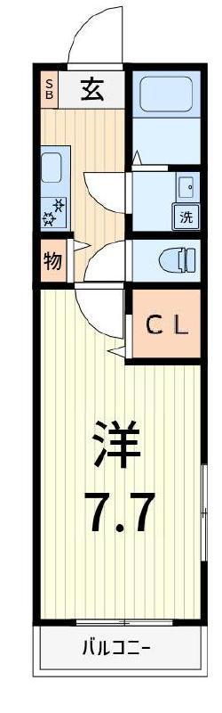 MAHALO LUANA(1K/2階)の間取り写真