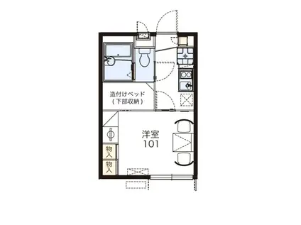 アプリコット(1K/1階)の間取り写真